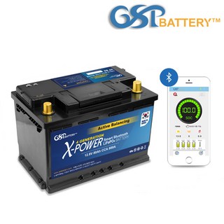 지에스피 4세대 스마트 엑스파워 리튬인산철 자동차 배터리 XP 80A, 4.타입 : 일반(R타입), 1개