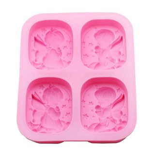 비누재료 솝 만들기 베이스 에센셜오일 비누틀 몰드, 5_65 아기기도4구몰드, 1개