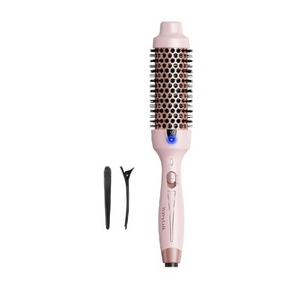 Wavytalk 負離子科技 熱梳造型神器 1.5吋五段溫控大捲熱刷 雙電壓負離子 陶瓷護髮電熱梳 Express, 櫻花粉