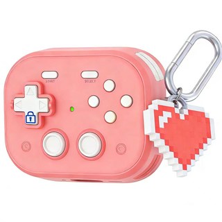 적용 에어팟 프로3 케이스 하트 모양 키링케이스 케이스 분실방지 조이스틱 잠금기능XAPPRAIXIN798, 핑크, 에어팟 프로 3