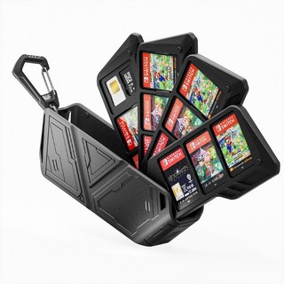 SWITCH 2 機甲卡盒 遊戲卡盒 掛勾 12入裝, 黑色, 1個