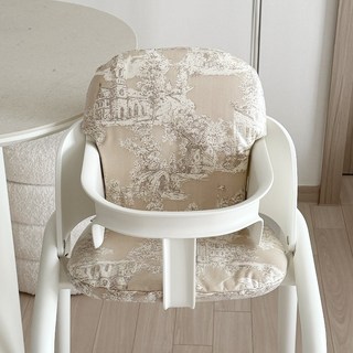 사가 엔젤릭 부가부 지라프 방수 쿠션 베이비세트 이유식 아기 식탁 의자 커버, 베이지