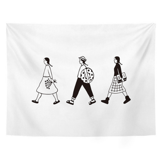 우아한클릭 일러스트 드로잉 패브릭포스터 천 가리개커튼 소형 대형 특대형, A-16(GT1890)