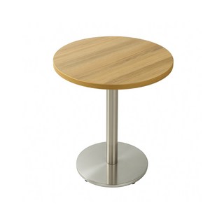 防潮塑合板餐桌 咖啡店桌椅/咖啡桌/方桌/圓桌/休閒桌/洽談桌, 不鏽鋼圓盤+榆木(60圓)