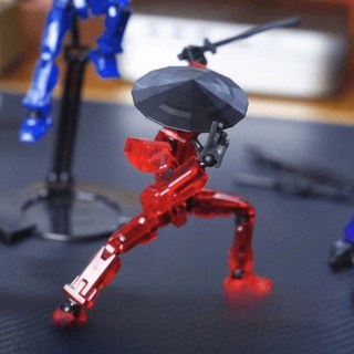 1+1+1 마음대로 움직일수 있는 다중 관절 슈퍼 3D 미니 무사 피규어 장식품 7종, C.화이트무사1개-무기팩+날개+브라켓