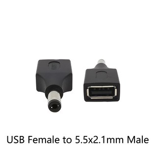 노트북용 암 잭 소켓 USB 2 0 A 타입 수 플러그 DC 커넥터 5V 전원 플러그 어댑터 5 5x2 1mm 1 개, USB F to M, 2Pcs, 2개, USB F to M