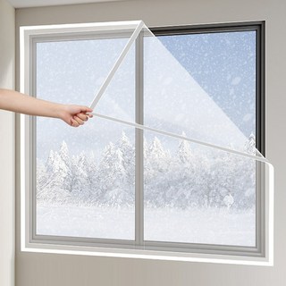 굿도우 창문 투명 방풍 비닐 커튼, 1개