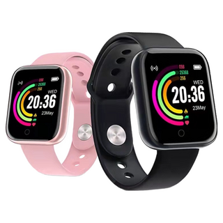 粉色時尚智慧手環，輕巧舒適，健康監測，訊息提醒, 黑, 1, 1