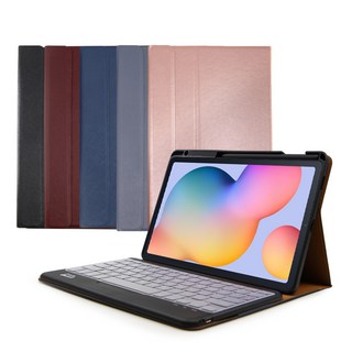 갤럭시탭S6 Lite 라이트 10.4 호환 그램 블루투스 키보드 S펜수납 케이스 P610 P615, LED, 네이비
