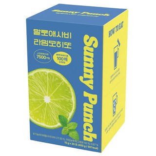 써니펀치 알로애사비 애플사이다 비니거 애사비 라임모히또 맛 (30포), 1박스, 30회분