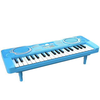 LVB 37鍵兒童電子琴 迷你鋼琴 初學入門 益智音樂玩具 兒童啟蒙樂器, 藍色, 1個, 單一商品