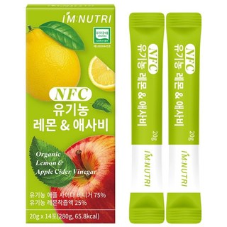 아임뉴트리 스페인산 유기농 레몬 애사비 천연사과식초, 1개, 280g