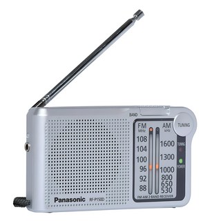 파나소닉 AM FM 건전지식 휴대용 라디오, RF-P150D, 혼합 색상