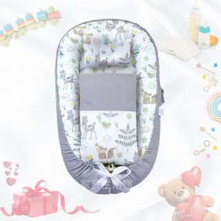 帶被嬰兒床中床 全床可拆洗便攜式防壓嬰兒睡窩 子宮床 仿生床, 小伙伴(床+枕+被+大提袋)
