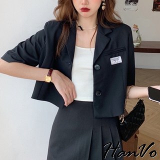HanVo 韓系短版西裝外套 時髦百搭寬鬆顯瘦 (A07-1618)