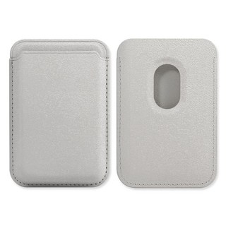 내셔널 리코리아 토스카나 맥세이프 가죽 카드지갑 3장 수납 카드케이스 12 colors Magsafe Card Wallet Vivid Pastel 컬러, 1개, 실버