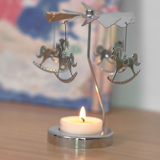 香薰 好物 ”無限風光隨處轉 “走馬燈臺 香薰旋轉燭臺浪漫情調臺擺件禮物, 旋轉木馬