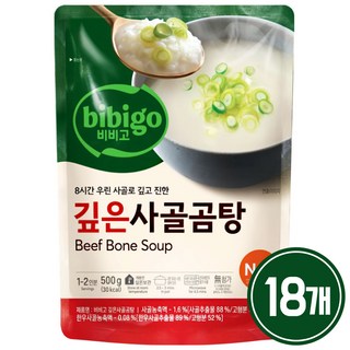 비비고 깊은사골곰탕500g, 500g, 18개