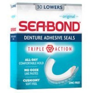 Sea-Bond 틀니 접착 웨이퍼 하부 - 2pc