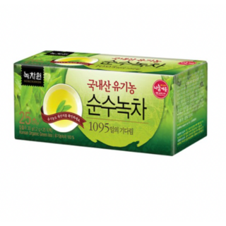 녹차원 국내산 유기농 순수녹차 티백, 1.2g, 25개입, 4개