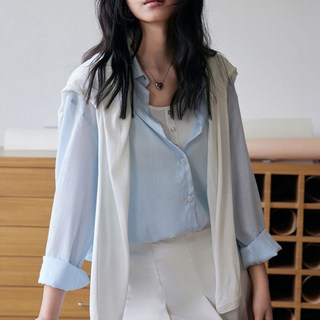 굿도우 여성용 시원한 고급 텐셀 셔츠