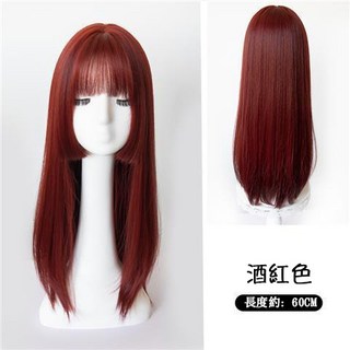 公主切長直髮假髮 冷棕色 長度約60CM, 1個