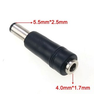 YUXI 10Pcs 4.0X1.7mm 여성 잭 5.5X2.1mm 5.5X2.5mm 남성 플러그 DC 전원 커넥터 어댑터 노트북 4.0X1.7 5.5X2.1 5.5X2.5, [02]5.5mm-2.5mm, 1개
