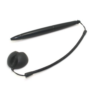 용수철 로프 터치 스타일러스 펜 분실 방지 베이스 닌텐도 DS Lite WIIU용 XL LL GPS 저항성 블랙