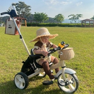 ChuwaBaby 韓國 SamTrike 200 嬰兒三輪車，新款上市, 1個, 2024新款折疊款綠色單車款