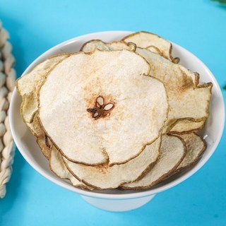 台灣製 果乾水無糖水果乾片 花茶 水果茶 蘋果雪梨香橙西柚檸檬片火龍果奇異果凍干百香果青桔冷泡水果茶, 1個, 雪梨乾片【袋裝100克】