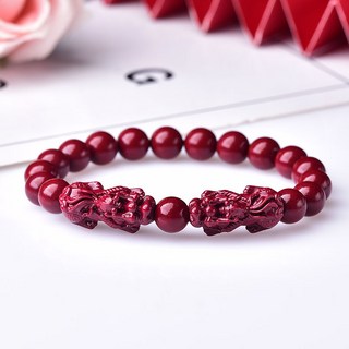 Ogfaour 용귀 비휴 팔찌 불교 염주 소원성취 행운 재물 운 경면주사 40대 50대 엄마생일선물 금강경사경 연초선물 남편 아내 결혼기념일선물