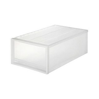 [무인양품] 폴리프로필렌 의류케이스 서랍식 L (리빙박스), L 높이 24cm 4547315112098