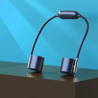 엑스트라 넥밴드 선풍기 XT-F06 핸즈프리 디자인 머리카락 끼임방지, 네이비