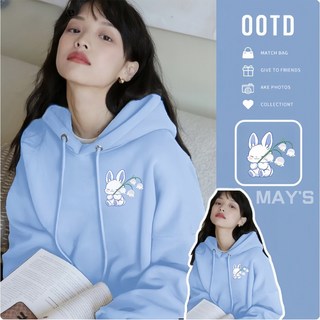 寬版連帽T女 刷毛帽T女 厚磅衛衣女 - S-5XL - 新年紅色可選