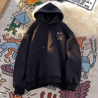 小衆設計感連帽衛衣男女秋冬季新款潮牌寬鬆加絨加厚外套