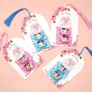 FlowerSP 清新風格婚禮喜糖 桌上禮/賓客禮/送客禮/迎賓禮/婚禮小物/探房禮/囍糖, 1個, 本賣場商品須購物滿$200元以上才能出貨,藍色, 藍色