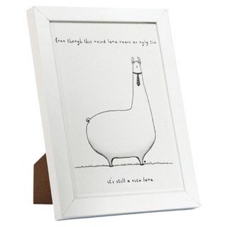 白色木紋A5相框 簡約現代風家居裝飾擺飾 照片牆展示相片 禮品紀念品, 1個, 白木紋