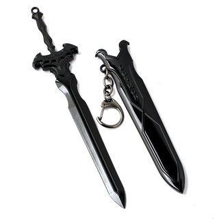 美國隊長鋼鐵俠超人蝙蝠俠蜘蛛俠合金武器带刀鞘模型(黑)(贈送刀劍架)(台灣現貨), 1個