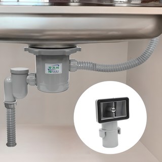 모나코올리브 국산 말끄미 1볼 대형 싱크대배수구 + 사각2 오버플로우, 혼합색상, 1개