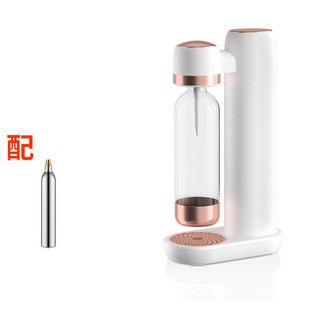 110v氣泡水機 蘇打水機 碳酸飲料打氣 可樂 家用 可攜式 汽泡機器 旅行氣泡機 氣泡水機，帶氣氣瓶, kt-168e（白金）帶氣瓶