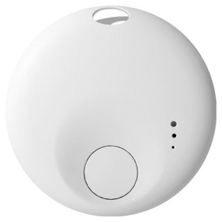 即時遠端定位器 寵物追蹤器 全球定位器 無線追蹤器 輕鬆綁定 無線藍芽定位防丟器 適用蘋果iOS, 1個, 白色