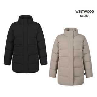 [웨스트우드] (한정수량 특가세일) 여성 겨울 보온성 경량성 우수 중힙기장 스트링 덕다운 패딩 자켓 / 오리털 80:20으로 편안한 착용 / 일상복 야외활동 여행