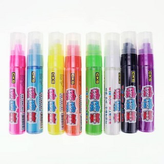 CKS 喜克斯 CH-528 超大容量平頭特粗擦擦筆，白板筆，會議簡報適用，輕鬆擦拭, 黑, 黑, 1個裝