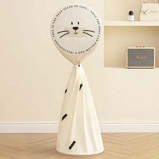 귀여운 고양이 패브릭 선풍기 방진 보관커버