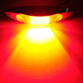 요트 라이트 램프 4개 해양 내비게이션 트랜섬 조명 트럭 방수 스턴 12V 보트 3LED DC RV 마커 앵커, Red