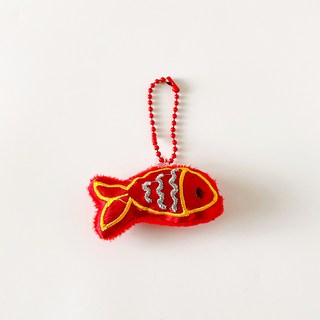 新年款小禮品福袋掛件做活動地推毛絨鑰匙扣喜慶揹包公仔掛飾配飾, 年年有魚:年年有魚, 1個