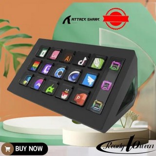 공격 상어 스트림 데크 화이트 스튜디오 컨트롤러 15 매크로 키 트리거 Obs Twitch 등과 같은 앱 및 소프트웨어 액션, Black Plus, 2) Black Plus, 02 Black Plus, 없음