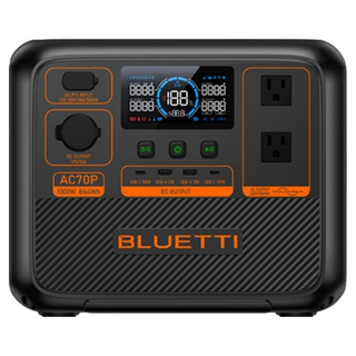 BLUETTI 鉑金版 移動電源 1000W 組合價 太陽能板 戶外冰箱 UPS 車泊 露營電池, AC70P+原廠包