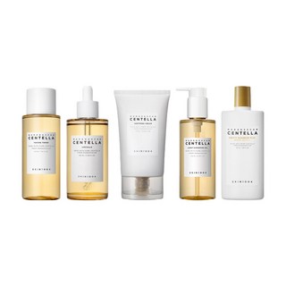 스킨천사 마다가스카르 센텔라 풀케어 5종 세트 – 토닝 토너 210ml + 앰플 100ml + 수딩 크림 75ml + 라이트 클렌징 오일 200ml + 에어핏 선크림 플러스 50m, 1개