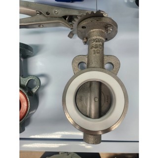 웨이퍼형 버터플라이밸브 10Kgf SUS304 80A Teflon, 1개, LEVER